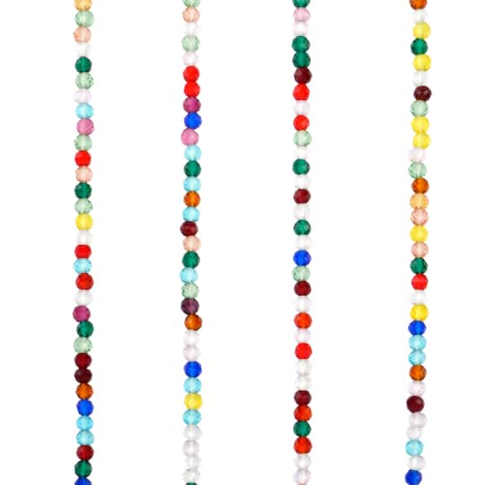 Multicolor Faceted Glass Round Beads, 2.8mm by Bead Landing&#x2122;